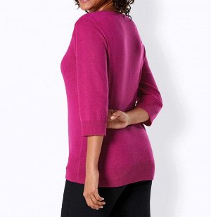Пуловер, ярко-розовый