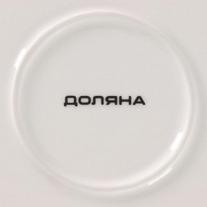 Тарелка фарфоровая обеденная Доляна «Млечный путь», d=25 см, цвет бирюзовый