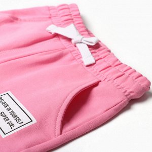 Комплект для девочек (свитшот, брюки), цвет розовый, рост