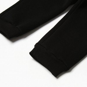 Комплект для мальчика (толстовка, брюки), НАЧЁС, цвет черный/серый меланж, рост 86