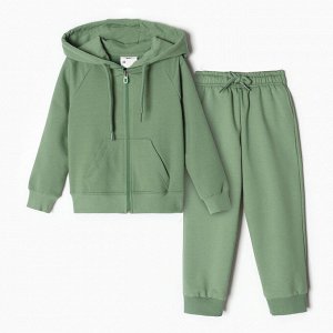 Комплект для девочки (джемпер, брюки), цвет зелёный, рост