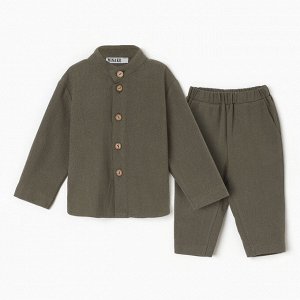 Комплект для мальчика (рубашка, брюки) MINAKU, цвет зеленый, рост 68-74