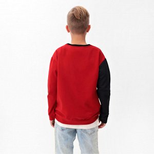 Джемпер для мальчика MINAKU: Exclusive print, цвет красный, рост