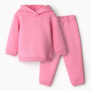 Комплект для девочки (толстовка, брюки), НАЧЁС, цвет розовый, рост