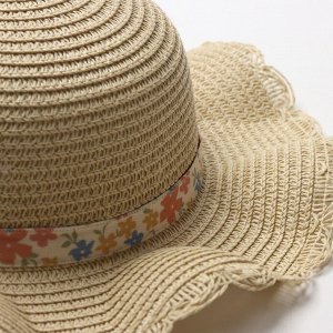 Шляпа для девочки "Милашка" MINAKU, р-р 52, цв.бежевый