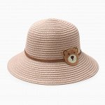 Шляпа для девочки &quot;Мишка&quot; MINAKU, р-р 52, цв.розовый