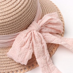 Шляпа для девочки "Принцесса" MINAKU, р-р 52, цв.розовый