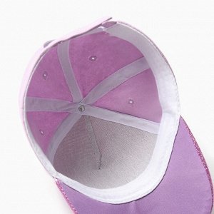 Кепка для девочек MINAKU "Сердца" цвет фиолетовый, р-р 52