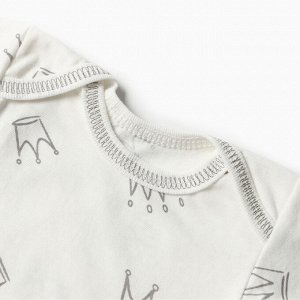 Боди Bloom Baby Короны с дл. рукавом, см, молочный