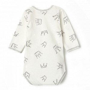 Боди Bloom Baby Короны с дл. рукавом, см, молочный