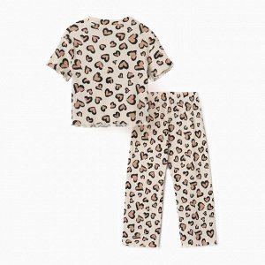 Пижама детская (футболка и брюки) KAFTAN Leo love размер 30 (98-104см)