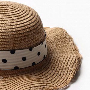 Шляпа для девочки "Леди" MINAKU, р-р 52, цв.коричневый