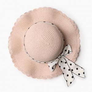 Шляпа для девочки "Леди" MINAKU, р-р 52, цв.розовый