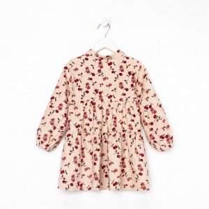 Платье детское KAFTAN «Цветы» 30 (98-104 см), бежевое