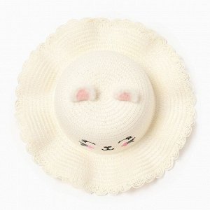 Шляпа для девочки MINAKU, р-р 50, цвет молочный