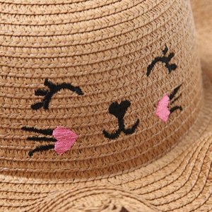 Шляпа для девочки MINAKU, р-р 50, цвет светло-коричневый