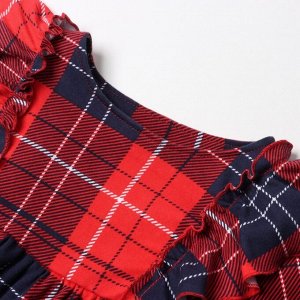 Платье детское с рюшами KAFTAN "Клетка" размер
