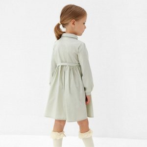 Платье для девочки MINAKU: Cotton collection цвет фисташковый, рост