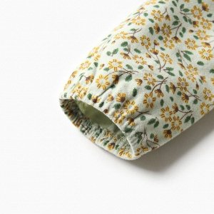 Платье для девочки MINAKU: Cotton collection, цвет фисташковый.