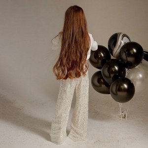 Брюки из пайеток KAFTAN, серебряные