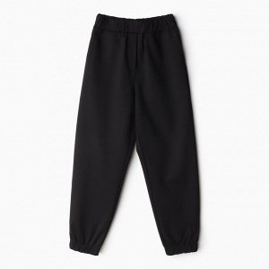Брюки для девочки MINAKU: Casual Collection KIDS, цвет чёрный.