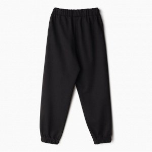 Брюки для девочки MINAKU: Casual Collection KIDS, цвет чёрный.