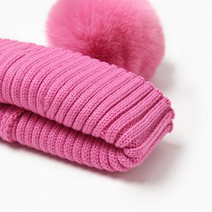 Комплект шапка и перчатки KAFTAN р.52-54 розовый