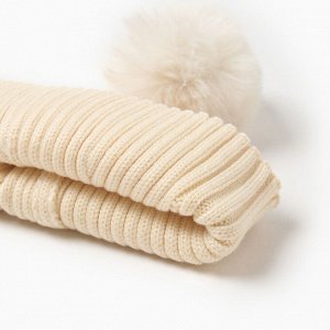 Комплект шапка и перчатки KAFTAN р.52-54 молочный