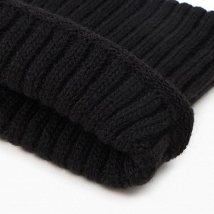 Комплект детский (шапка, снуд), цвет черный, размер 52-54