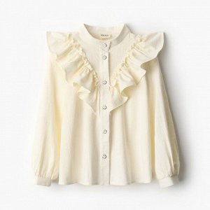 Блузка для девочки MINAKU цвет молочный, рост 152 см