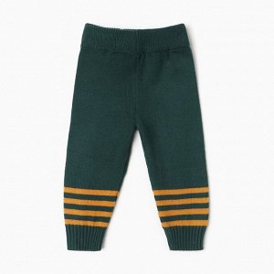 Комплект вязаный детский (джемпер, брюки), цвет зеленый, рост 86