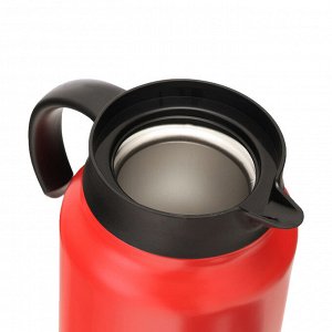СИМА-ЛЕНД Термос-кофейник, 1 л, с ситечком, сохраняет тепло до 12 ч, красный