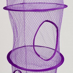 Корзина подвесная для игрушек, 4 секции, 27x27x92 см, МИКС