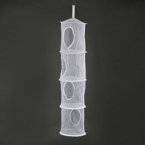 Корзина подвесная для игрушек, 4 секции, 27x27x92 см, МИКС
