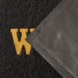 Коврик придверный Доляна Welcome, с окантовкой, 38?58 см, серый