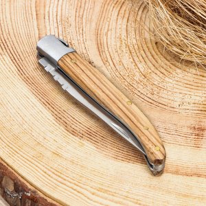 Нож складной "Плющ" 19,5см, клинок 90мм/2мм, рукоять дерево