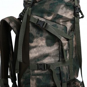 Рюкзак туристический, 80 л, отдел на шнурке, 2 наружных кармана, цвет зелёный/камуфляж