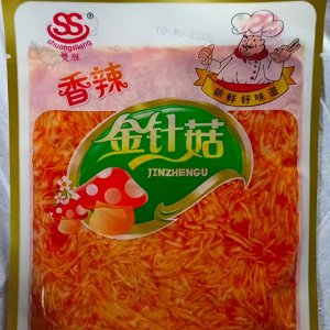 Грибы энокитаке острые 250 г, (ЭНОКИ, Золотистые нити) Китай