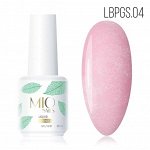 №4 Жидкий полигель с шиммером Mio nails ликвид/флюид для укрепления ногтей, 15 мл