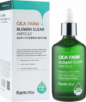 FARM STAY Высокоактивная ампульная эссенция с центеллой азиатской Cica Farm Blemish Clear Ampoule