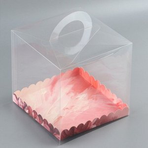 Коробка-сундук, кондитерская упаковка «Лепестки счастья», 20 х 20 х 20 см