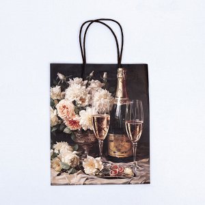 Пакет крафт «Праздник» 22x12x27 см