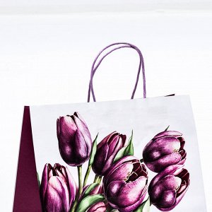 Пакет крафт «Самой красивой» 32x19.5x37 см