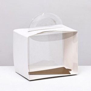 Кондитерская упаковка под пирожное, белая, 12x8x10 см