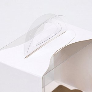 Кондитерская упаковка под пирожное, белая, 12x8x10 см