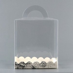 Коробка-сундук, кондитерская упаковка «С любовью», 16 х 16 х 18 см