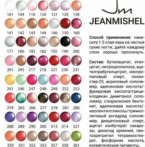 Jeanmishel Лак mini для ногтей №277 Черный с золотым песком 6мл