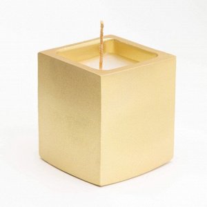 Свеча "Квадрат" в подсвечнике из гипса,5х6см,золото