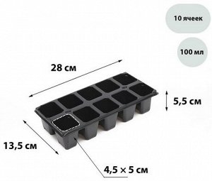 Мини кассеты 10 ячеек 100мл 250*140*50мм