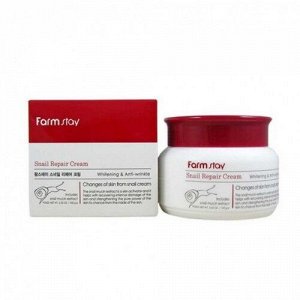 FARM STAY Восстанавливающий крем со слизью улитки против морщин и пигментации Snail Repair Cream